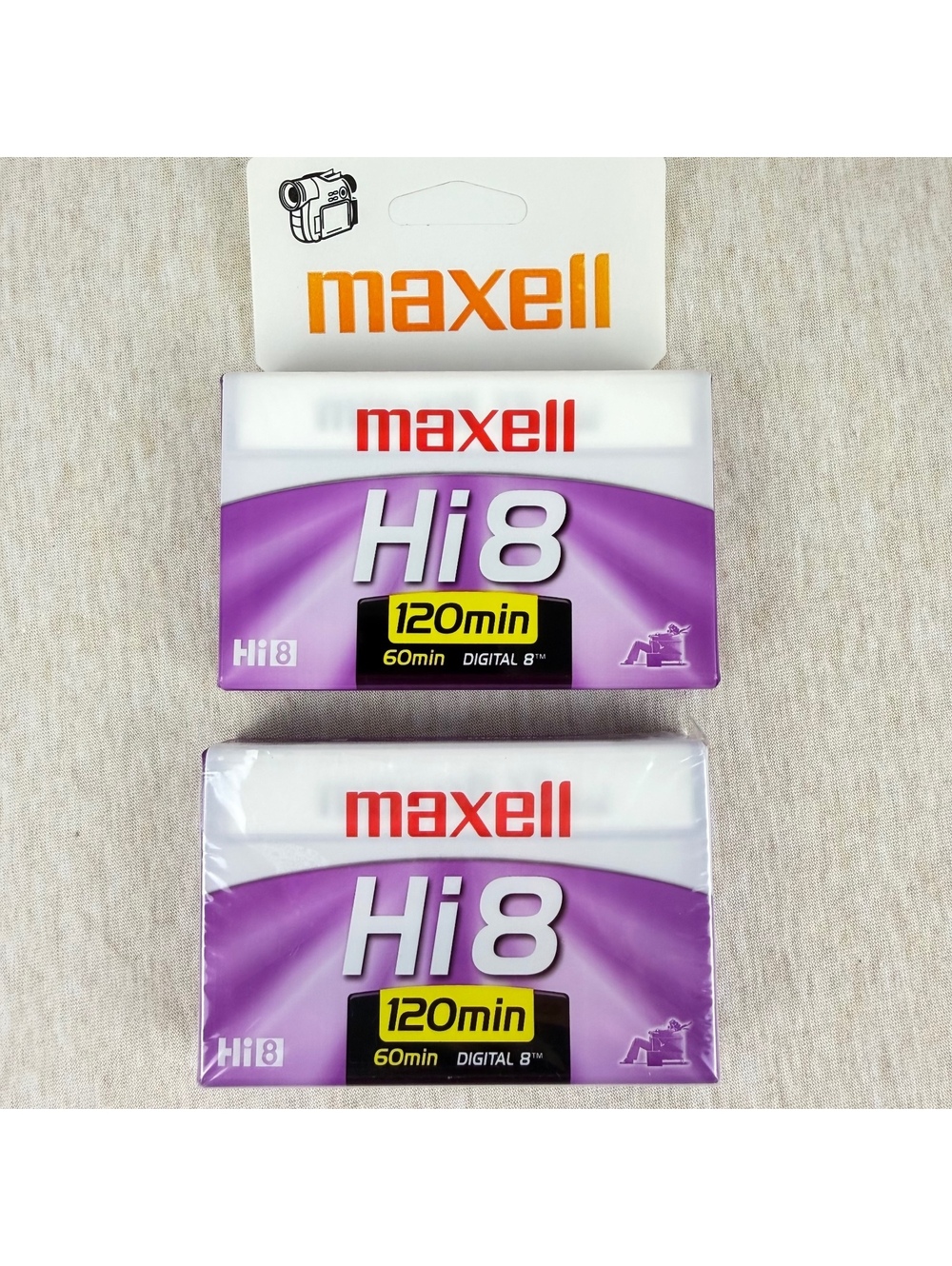 Lot of 2 Maxell Hi8 XR-Metal P6-120 Digital8 8mm Tapes New Sealed